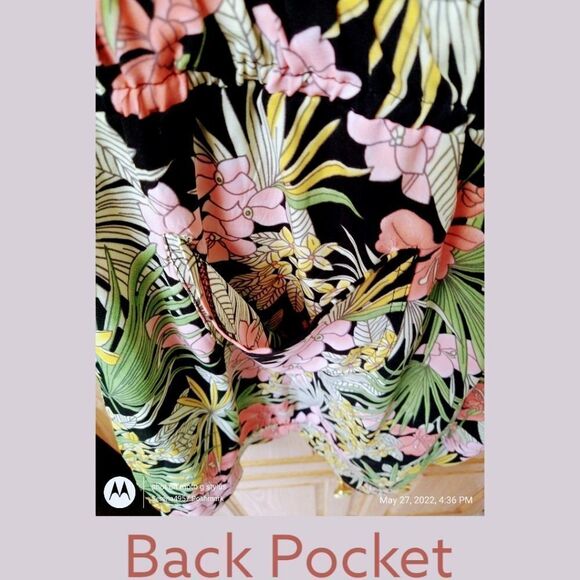 NEW Go COCO Women's Tropical Floral Plus Size Romper - Picture 7 of 12